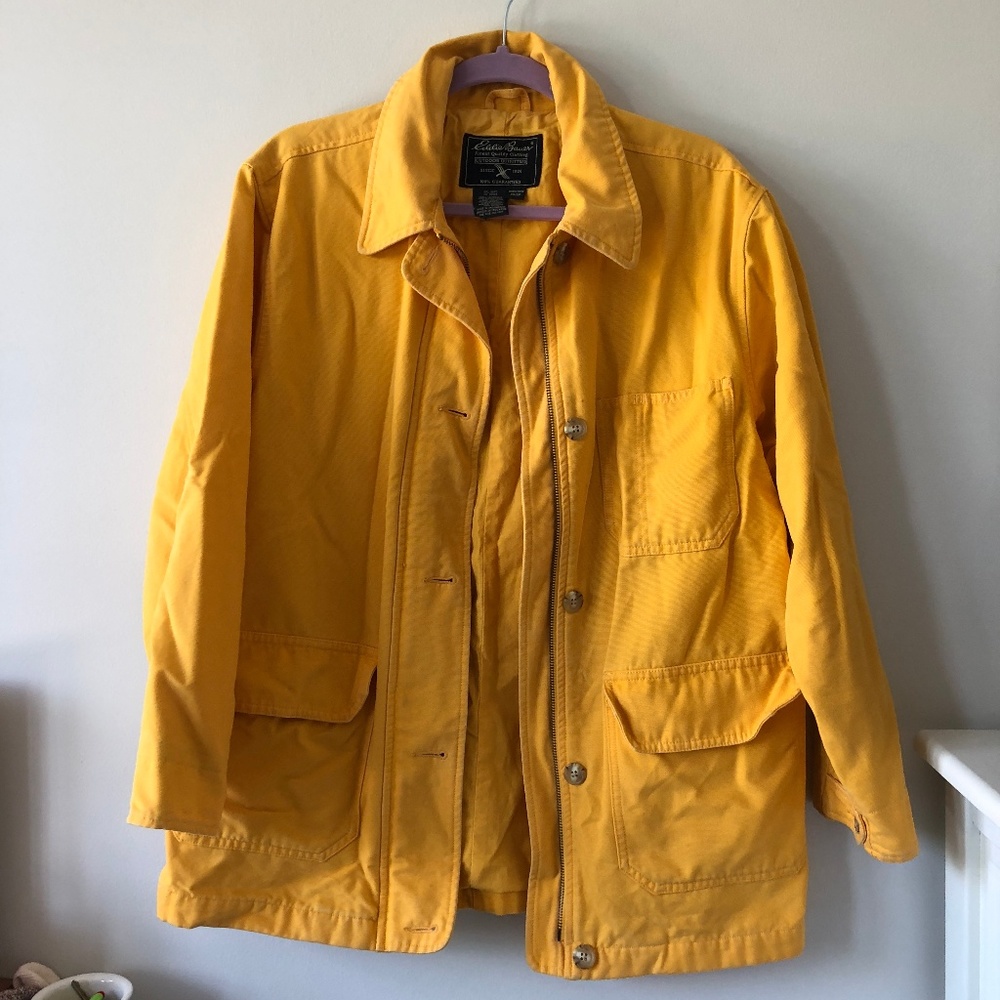 RARE Eddie Bauer VINTAGE yellow coat